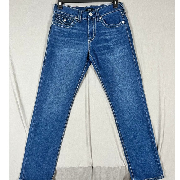 True Religion Other - True Religion Jeans Mens 31 Geno Relaxed Slim Blue Contrast Stitch EUC